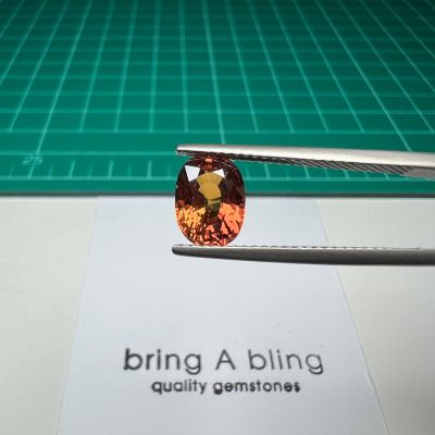 พลอยส้ม 2.53ct พลอยมีเซอร์แล้ว orange sapphire สวย ตำหนิน้อยมาก