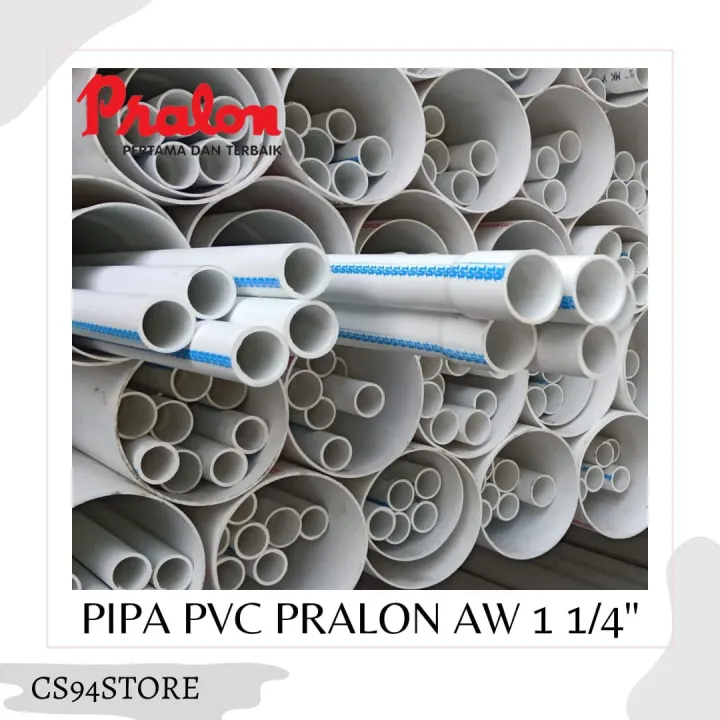 PIPA PVC PRALON PUTIH UK AW 1 1 4 INCH PANJANG PIPA 1 METER Lazada