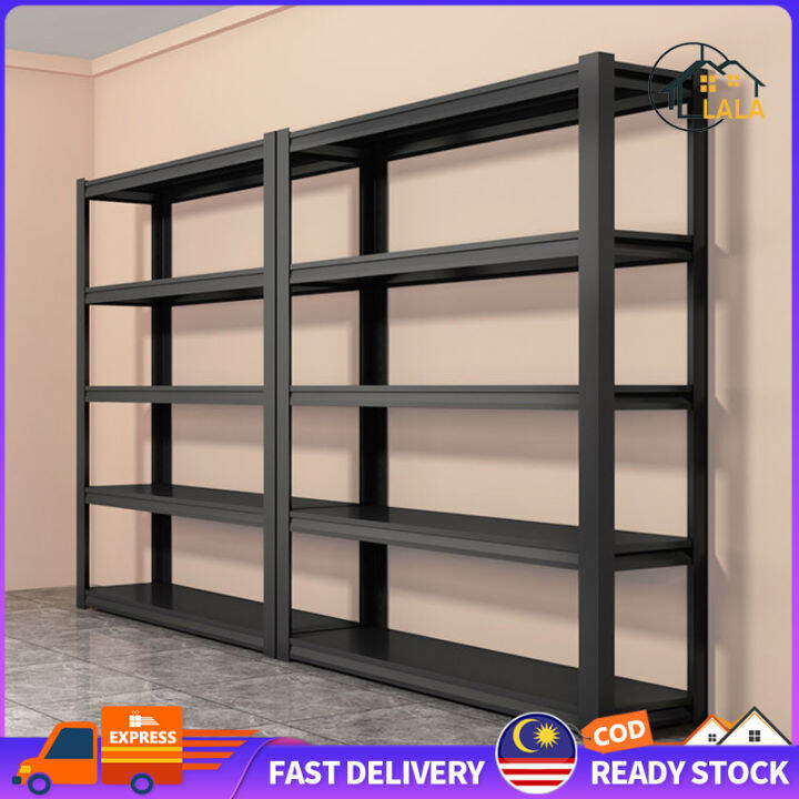 LALA【NEW】4/5 Tier Metal Rack Value Boltless Rack Kitchen Store Storage