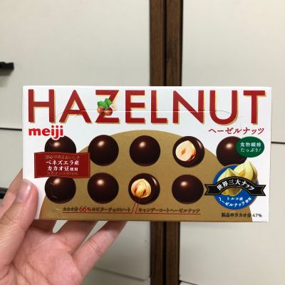 Meiji Hazelnut เมจิ ช็อกโกแลตสอดไส้เฮเซลนัท