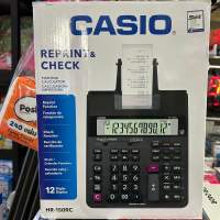 เครื่องคิดเลขพิมพ์กระดาษ Casio HR-150 RC คำนวนภาษี ตรวจสอบย้อนหลังได้150 step ความเร็วในการพิมพ์2บรรทัด/วินาที หน้าจอ 12 หลัก ใฃ้ได้ทั้งไฟบ้าน และไฟจากถ่าน แบตเตอรี่