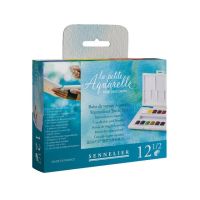 SENNELIER Travel Box 12 Colours เซนเนลิเย่ ชุดสีน้ำก้อน Travel Box 12 สี ชนิดก้อน เกรดสตูดิโอ ?? แท้ ?%