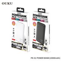 Newแบตเตอรี่สำรอง OUkUรุ่น PK-01ความจุแบตเตอรี่ 10000 mAh ชาร์จโทรศัพท์มือถือ ชาร์จเร็ว ขนาดเล็ก กระแสไฟ 3.0A