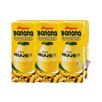 นมกล้วยเกาหลี ?? binggrae banana flavor milk 200g. แพ็ค 6 UHT บิงเกร Binggrae Banana milk 빙그레 바나나맛 우유 음료