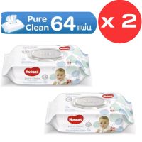 2 ห่อ ทิชชูเปียก Huggies clean care baby wipes 80 แผ่น