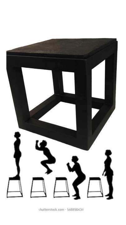 Gym jump box / crossfit jumpbox / heavy duty metal frame Plyo jump ...