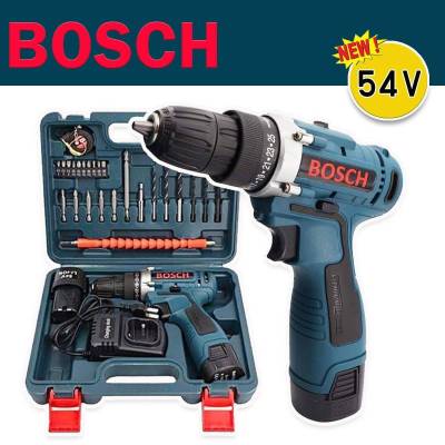 (ลดล้างสต็อค)ชุดกระเป๋าสว่านไร้สาย Bosch  54V (10 mm.) 2 ระบบ พร้อมอุปกรณ์พื้นฐานใช้งานได้ทันที
