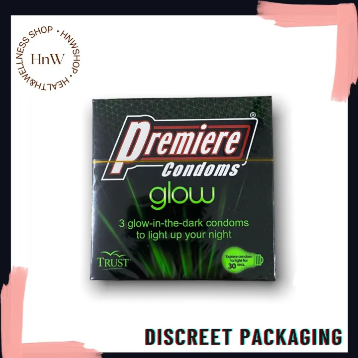Movie With Glow In The Dark Condoms Premiere Condom Glow 3 Glow in the Dark Condoms per Box Trust | Lazada PH