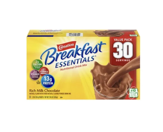 Carnation Breakfast Essentials Rich Milk Chocolate Drink Mix 30 x 36g ...