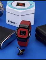 ?X-GEAR ตัวใหม่ล่าสุด✨ -แสดง วัน  วันที่ ⌚ -จับเวลา -ตั้งปลุก -มีไฟ LED? -ขอบเหล็ก มีน้ำหนัก✨ -สายยาง อย่างดี✨ -กันน้ำ 30M? -พร้อมกล่องแบรนด์? -งานเหมือนcasioสวยจริง