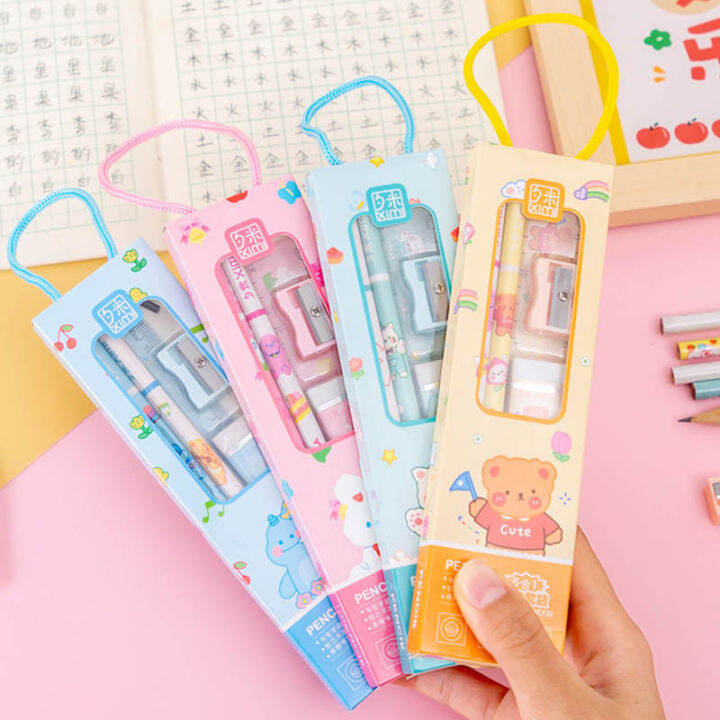 Pencil Sharpener Eraser Ruler Set for Student Lazada PH