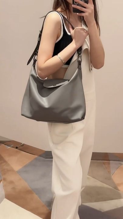 Made in France】Original Longchamp LE PLIAGE XTRA Shoulder Hobo Bag M  Cowhide Leather Tote Bag （Real Leather U Can Check）