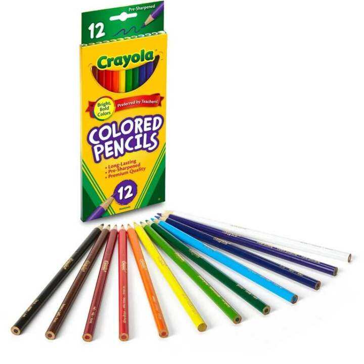 [BACK TO SCHOOL] CRAYOLA COLORED PENCILS Set Multi Colors, 12 Ct, Back ...