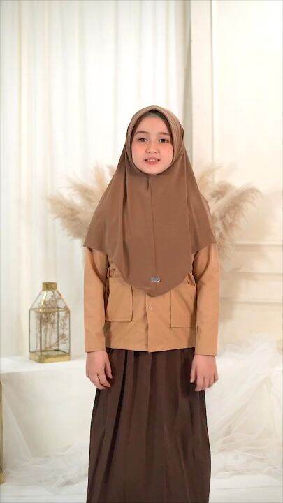 Jilbab Anak Sekolah Kerudung Bergo Oval Sport Jersey/kerudung Bergo ...