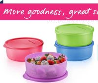 Tupperware ทรงกลม จุ 940มล. 4ใบ