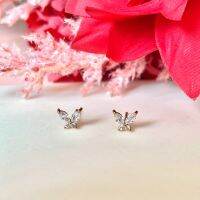 Earrings รุ่น Butterfly ? น้ำหนักเบา ใส่ติดหูสวยๆ เงินแท้ 925 ชุบทอง 18K