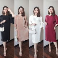 Premium pleat ชุดพลีทเกรดพรีเมียม over size dress b83 ชุดเดรสแพทเทิร์นหรูแขนกระดิ่งสุดปังยืดFreesize แฟชั่นสาวอวบ ชัดใส่ออกงาน แฟชั่นชุดอัดพลีท ชุดเดรสไฮโซ เดรสโรงแรม ชุดทำงาน ชุดเดรสงานแต่ง เดรสงานหมั้น เดรสงานบุญใส่ได้ทุกโอกาส