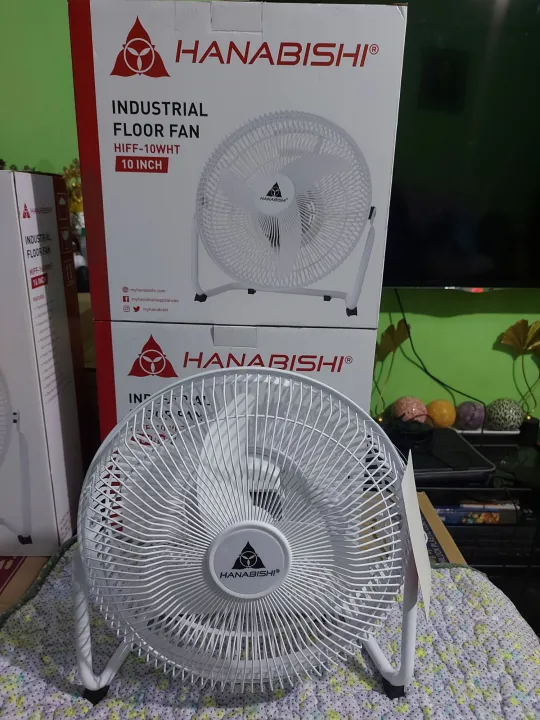 HANABISHI INDUSTRIAL FLOOR FAN 10" WHITE Lazada PH