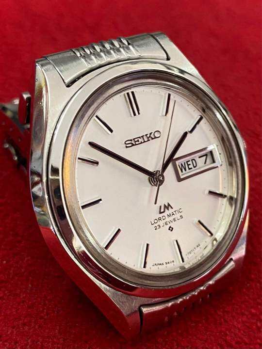 seiko-lm-lord-matic-23-jewels-automatic-ตัวเรือนสแตนเลส-นาฬิกาผู้ชาย-มือสองของแท้