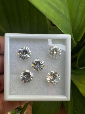 เพชร CZ รัสเซีย 6A Cubic Zirconia (ขนาด10.00mm- มม 1pcs1 เม็ด). WHITE ***PREMIUM CUT*** 6A ยอดเยี่ยม เครื่องตัด คิวบิก เซอร์โคเนีย เพชรรัสเซีย รูปกลม สีขาว