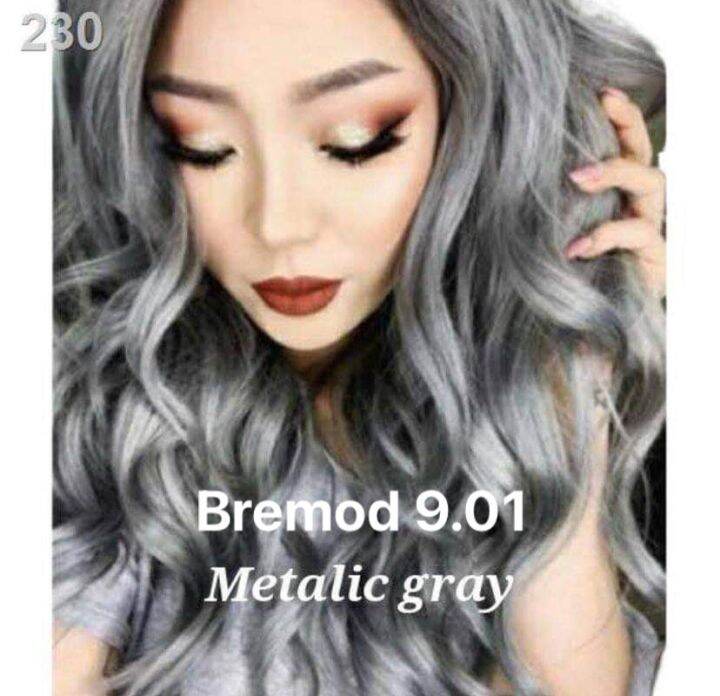Bremod Hair Color 9.01 Metallic Gray set with oxidant or with Oxidant