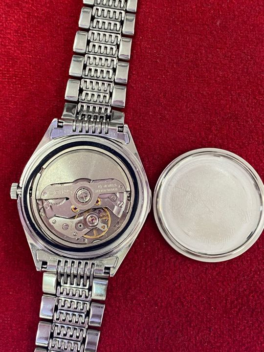 seiko-automatic-lm-23-jewels-ตัวเรือนสแตนเลส-นาฬิกาผู้ชาย-มือสองของแท้