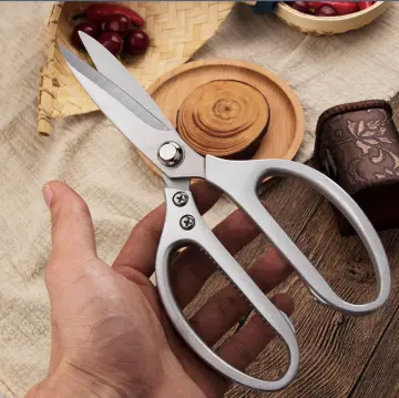 Ggomi Korean Barbecue Kalbi Rib Meat Cutting Shears/Serrated 3T  Blade/Quality Stainless Steel Scissors Large 10 1/4 Inches