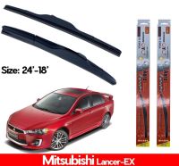 ที่ปัดน้ำฝน ใบปัดน้ำฝน ซิลิโคน ตรงรุ่น Mitsubishi Lancer EX 2010 ไซส์ 24-18 ยี่ห้อ