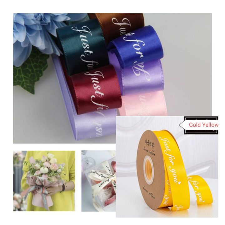 New ! 1 pc (2 Meter)2.5CM Colorful Ribbon For Flower Bouquet
