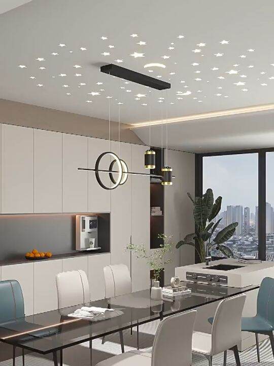 Threecolor dimming dining light ceiling light chandelier dining table