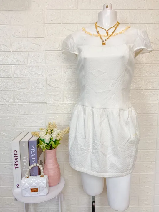 Plain White Dress D226 Lazada PH