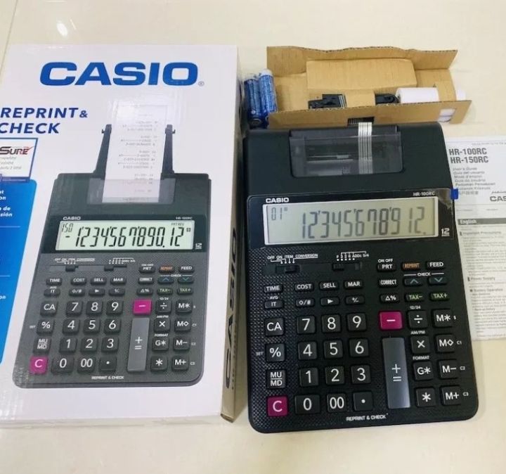 เครื่องคิดเลขแบบพิมพ์-12หลัก-casio-รุ่น-hr-100rc