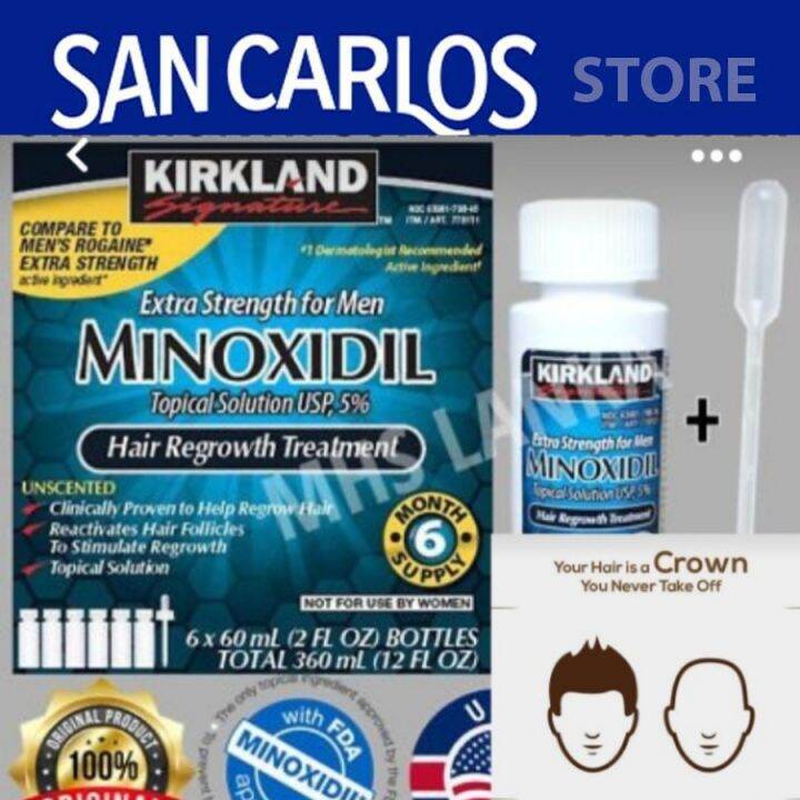 Six 6 Bottles Kirkland Minoxidil 5 Extra Strength Hair Loss Regrowth Treatment For Men 12 Fl 9866