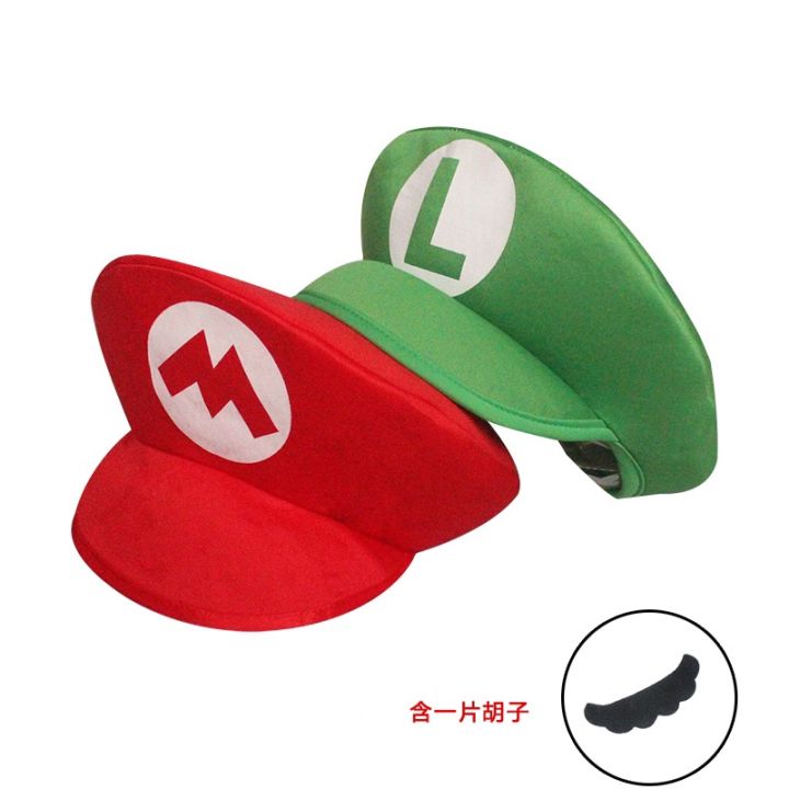หมวกมาริโอ้-หมวกลุยจิ-ขนาดรอบศีรษะ52-54ซม-สินค้าพร้อมส่ง-หมวกปาร์ตี้-หมวกแฟนซี