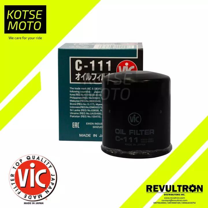 VIC C-111 Oil Filter for TOYOTA FORTUNER/HI-ACE/INNOVA/HILUX | Lazada PH