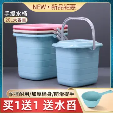 Portable Folding Water Bucket For Washing The Car, Household Supplies,  Large Rectangle Thickened Hand-held Plastic Bucket For Water Storage