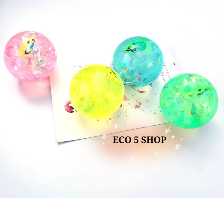 1pcs Luminous Flashing Crystal Bouncing Ball/Super Duper Glitter Ball