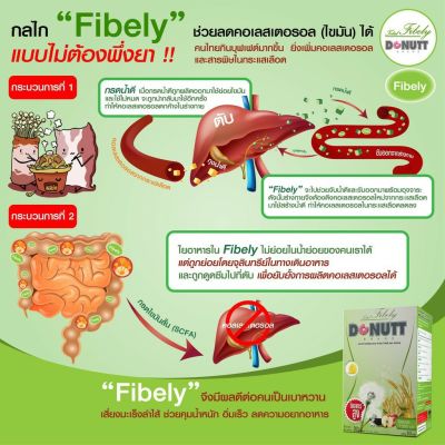 🚩แถมฟรีรสมะขาม 1 ซอง ดีท็อกซ์ไฟบีลี่ Donutt Total Fibely 1 กล่อง มี 10 ซอง