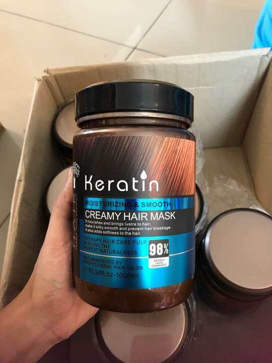 keratin-creamy-hair-mask-98-repair-hair-damaged-เคราติน-ครีมมี่-แฮร์-มาส์ก-ผมเสียจากการทำเคมี-1000ml