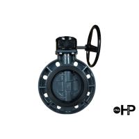 Butterfly Valve Cast Iron (PTFE) GEAR BOX (หัวเกียร์) ทนทานในระบบที่มีกรดและสารเจือปน