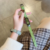 สายรัดข้อมือเหมาะสำหรับสายรัดข้อมือ Xiaomi 7nfc สายนาฬิกาหนังแท้สไตล์ INS สายรัดข้อมือสมาร์ทสำหรับออกกำลังกาย Xiaomi รุ่นที่7สายรัดข้อมือแบบหนังหัวเข็มขัดแบบเข็มแฟชั่นแนววินเทจไอเดียสร้างสรรค์มีเอกลักษณ์ส่วนตัวระบายอากาศได้ดีสำหรับผู้หญิง psnld