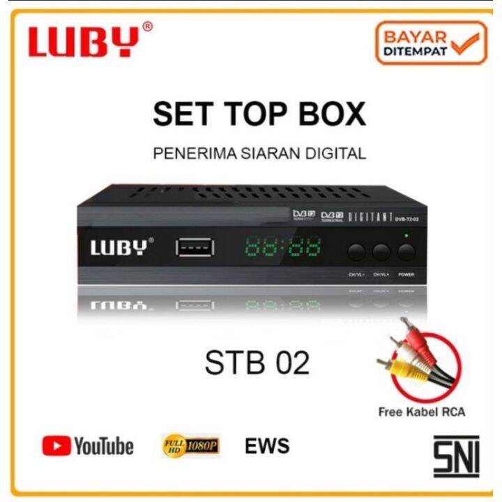 SET TOP BOX TV DIGITAL RECEIVER LUBY T2 02 Lazada Indonesia