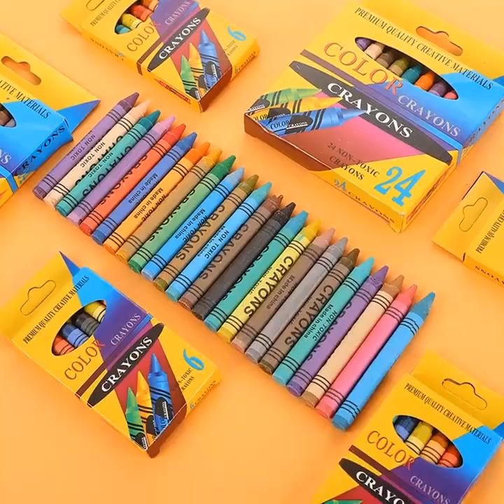 6/8/12/24 Colors Crayons Colorful Drawing Pencils Kit Drawing kids Art Oil  Painting Sticks Set Drawing Pen Thin Stick Crayon