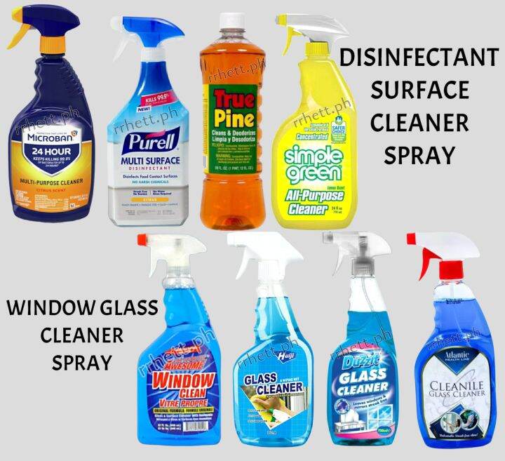 rrhett.ph WINDOW GLASS CLEANER SPRAY FLOOR SURFACE DISINFECTANT