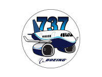 BOEING STICKER สติกเกอร์ เครื่องบินโบอิ้ง กันน้ำ สำหรับแฟนการบิน