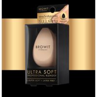 Browit Ultra Soft Professional Blender พัฟไข่ เกลี่ยรองพื้น บราวอิท น้องฉัตร ฟองน้ำรูปไข่ แถมที่เก็บ