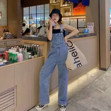 Overall on sale jeans putih