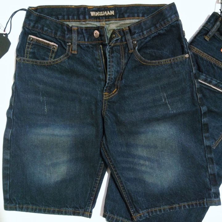 m-jeans-กางเกงยีนส์ขาสั้นริมแดง-ริมแดงฟอก-size-28-42-เป้าซิฟ