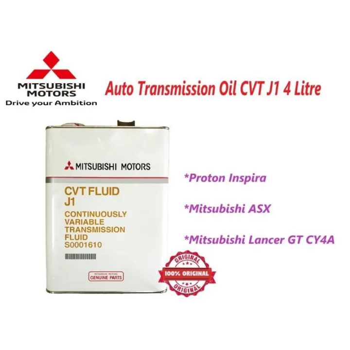 Mitsubishi ATF CVT J1/J-1 Auto Transmission Oil 4 Liter-Proton Inspira ...