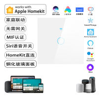 Homekit สวิตซ์สมาร์ทโฮมรุ่น86เสียงซิมี WiFi การควบคุมระยะไกลไฟเดี่ยวรุ่นศูนย์ MFI